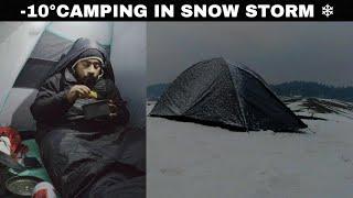 -10℃ Solo Camping In Snow Storm | Camping In Winter | Gulmarg Kashmir | Kashmir In Winter 2022