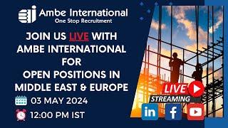  Live Session Alert: Job Opportunities in the Gulf & Europe 