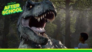 Talking to a T-Rex!??  Jurassic World Camp Cretaceous | Netflix After School