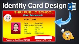 How to make ID card in Microsoft word 2007 | ID card design in Microsoft office 2007