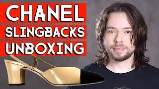 CHANEL BEIGE SLINGBACKS UNBOXING - BIGGEST SIZE !