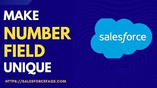 How to make number field unique in salesforce | Make Number Field Unique in Salesforce
