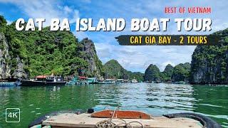 Cat Ba Island - BOAT TOURS around Cat Gia Bay [Vietnam in 4K] + info