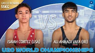 Isaiah CORTEZ (USA) vs. Ali AHMADI VAFA (IRI) | U20 World Championships 2024 | Gold Medal | GR 55Kg