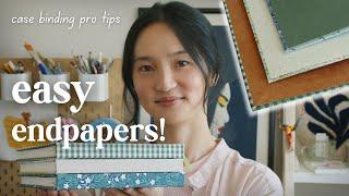 Level up your case binding - tips for book block sewing, gluing endpapers