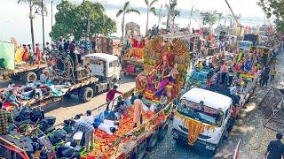 Durga Mata Shobha Yatra￼ at Tank Bund | Durga Mata Immersion 2023 Hyderabad | Durga Mata Visarjan