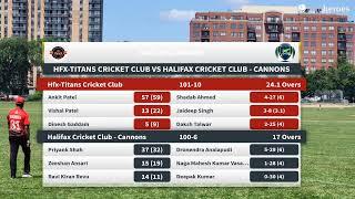 Live Cricket Match | Hfx-Titans Cricket Club vs Halifax Cricket Club - Cannons | 19-Jul-24 10:00 AM