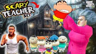 Franklin and Shinchan and his Friends Fight With Scary Teacher 3D For Save Avengers in GTA V !