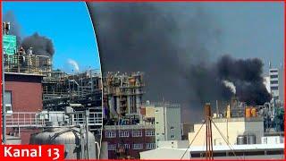 Explosion and fire in massive chemical plant in Germany  - 14 are injured