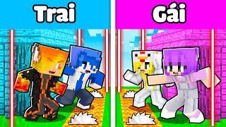 Thử Thách Xây Nhà An Toàn CON TRAI VS CON GÁI Trong MINECRAFT