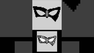 Pixel Art - How to draw pixelart mask #mask #pixelart  #shorts 如何畫像素面具 #AveMujica