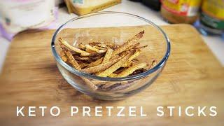 KETO PRETZEL STICKS MADE WITH ALMOND FLOUR NO FATHEAD DOUGH!