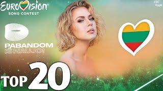 Pabandom Iš Naujo 2023 - My Top 20 (Lithuania  Eurovision 2023)