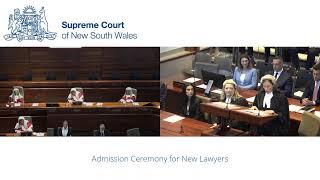 Admission Ceremony for New Lawyers - Friday 13 December - 10.45am