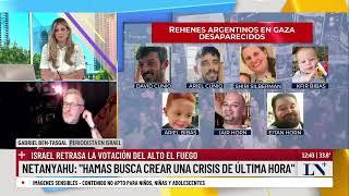 El acuerdo entre Israel y Hamas, en suspenso; el análisis de Gabriel Ben-Tasgal y Lucila Marín