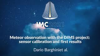 Meteor observation with the DIMS project: sensor calibration and first results