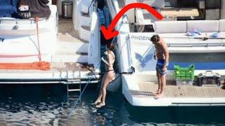 BOOMKIVANC TATLITUG AND BASAK DIZER SWIMMING  IN BODRUM SEA