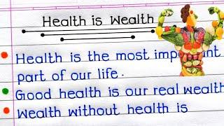 10 Lines On Health is Wealth | Essay On Health is Wealth | 10 Lines Essay On Health is Wealth |