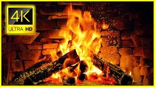 The BEST Christmas Fireplace with Crackling Fire Sounds 10 HOURS  4K Fireplace Screensaver for TV