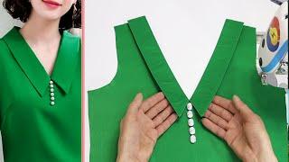 ️ The Best For Sewing Techniques Collar V Neck Design ️ Sewing Techniques for Beginner