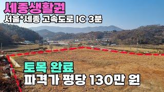 세종시 근교 토지매매  출퇴근 가능! 시원한 전망과 햇살 좋은 남서향 배치 급매 , 공주시 의당면 부동산