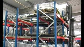 Push Back Pallet Racking Demonstration Video by EZR Shelving