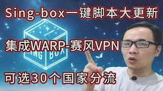 Sing-box精装桶一键脚本大更新（五）：集成oblivion warp免费vpn功能，支持本地WARP+赛风VPN切换，现实一台VPS白嫖免费VPN的30个国家地区IP