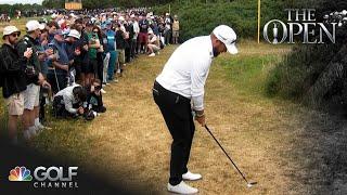 Shane Lowry hooks shot into gorse, becomes frustrated with camera operator | Golf Channel