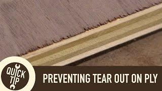 Preventing Tear-out When Crosscutting Plywood