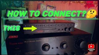 How to connect platinum karaoke player + 2 amplifier + TV