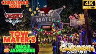 Cars Land Mater's Jingle Jamboree December 2024 Disneyland California Adventure Ride POV Christmas