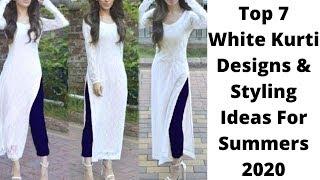 Top 7 Must Have White Kurti Designs For Summers | White Kurti Styling Ideas