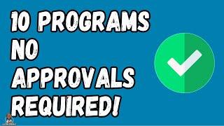 Affiliate programs without approval - 10 Affiliate programs Without Approval