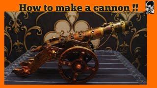 DIY How to make a cannon ।। vintage cannon model ।।  Indian heritage cannons ।। Cardboard cannon