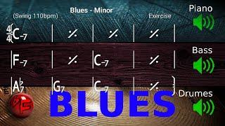 Minor Blues in C - Jazz Backing Track / Play-along (110bpm)