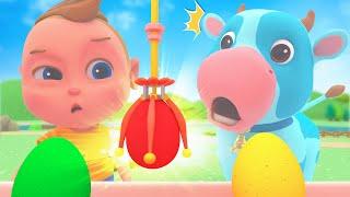 Egg Picker Cartoon - Supprise Eggs And Cute Animals for Kids - Rabbit & Dairy Cow | Boo Kids Cartoon