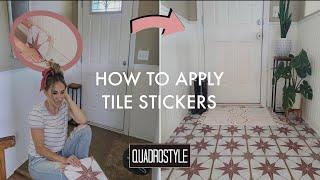 How to Install Entryway Tile Stickers | Quadrostyle x @thehomebodyhomestead