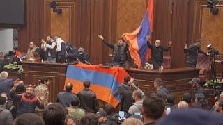 Protesters storm Armenian parliament and govt. headquarters