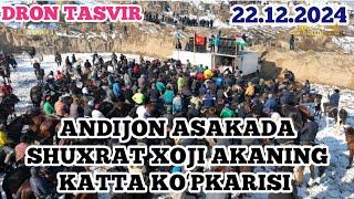 22.12.2024 ANDIJON ASAKADA SHUXRAT XOJI AKANING KATTA KOʻPKARISI. DRON TASVIR.