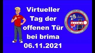 Virtueller Tag der offenen Tür bei brima 06.11.2021