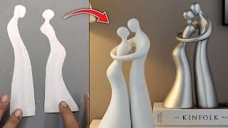 Couples Showpiece • White cement craft ideas • Home decoration items • Gift Ideas