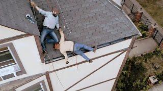 A man with kidney failure was repairing a roof but suddenly collapsed