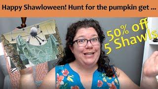 Half off Discount on Select Shawl Knitting Patterns  for Shawloween 2020