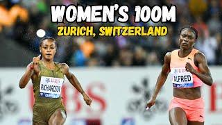 OMG ! WHAT A RACE !! Sha'Carri Richardson vs Julien Alfred II 2024 Diamond League Zurich Switzerland