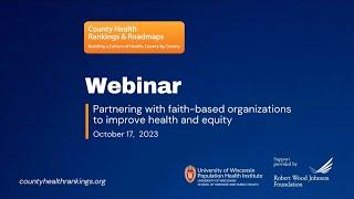 Webinar: Partnering with faith-based organizations to improve health and equity