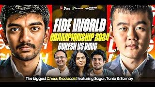 Gukesh vs Ding Liren | Game 1 | FIDE World Championship Match 2024 | Ft. Sagar, Tania and Samay