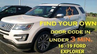 WHERE IS THE DOOR CODE FOR  2016 2017 2018 2019 FORD EXPLORER DOOR CODE LOCATION FOR 2017 EXPLORER