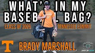 What's In My Baseball Bag? Ft. Tennessee Commit Brady Marshall A Class Of 2026 3B/RHP