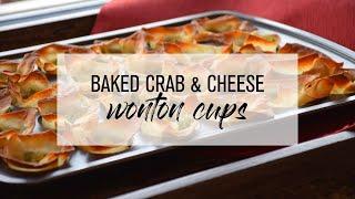 Baked Crab and Cheese Wonton Cups