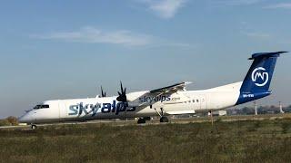 DASH 8 SkyAlps 9H-EVA take off Bologna airport #aviation #aviationlovers #dash8 #skyalps